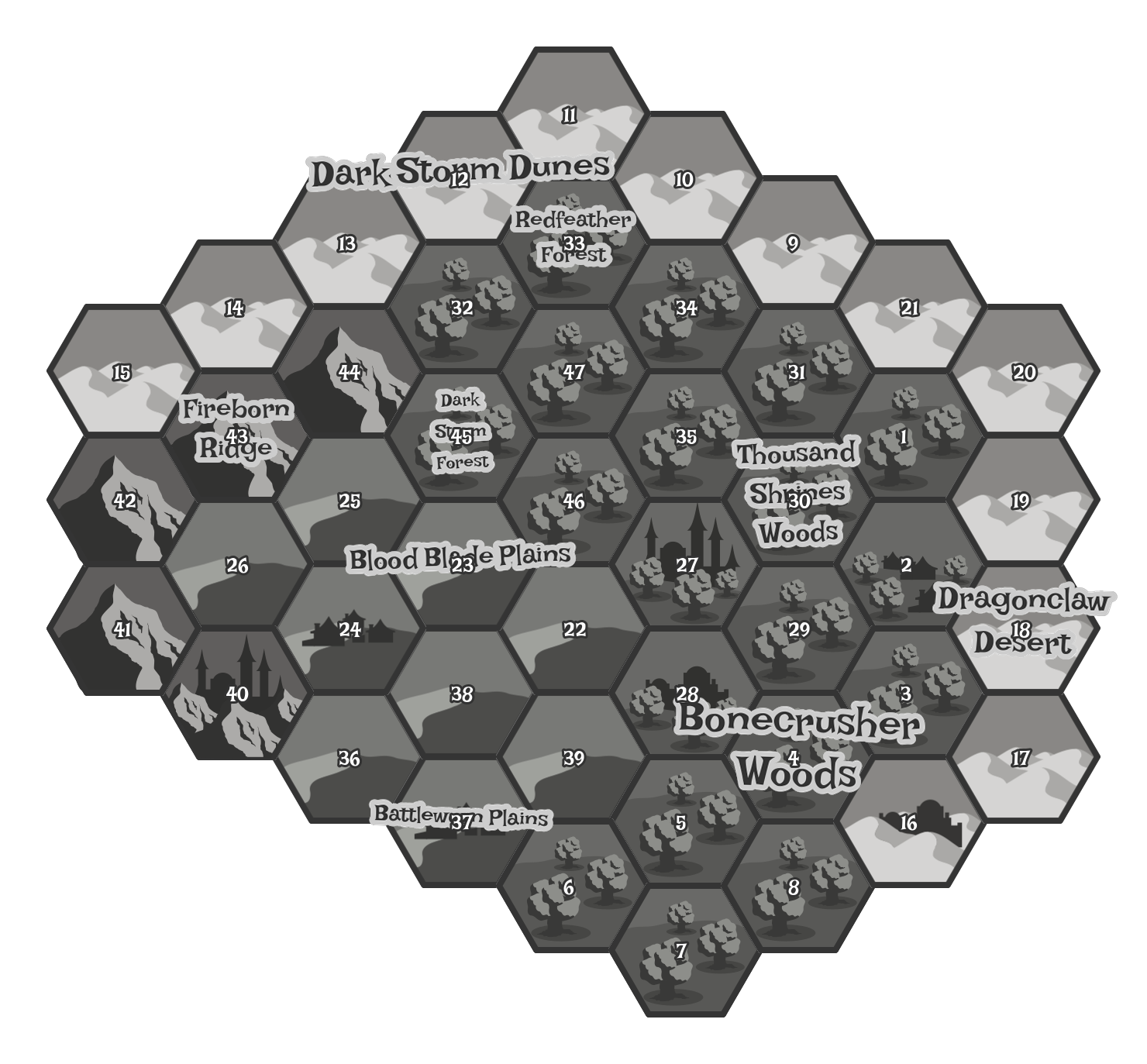 Hex map example