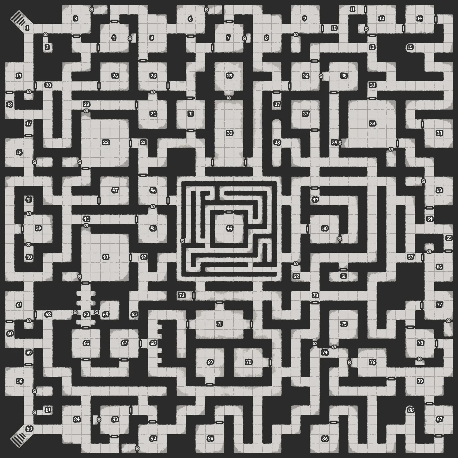 Maze in dungeon
